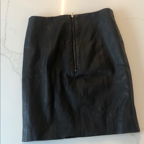 Kookai Black Leather Skirt - Picture 2 of 4